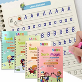 Sank Magic Practice Copy book (4 Books + Magic Pen & 10 Ink Refills) - Avira Official Store