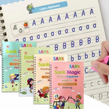 Sank Magic Practice Copy book (4 Books + Magic Pen & 10 Ink Refills) - Avira Official Store 